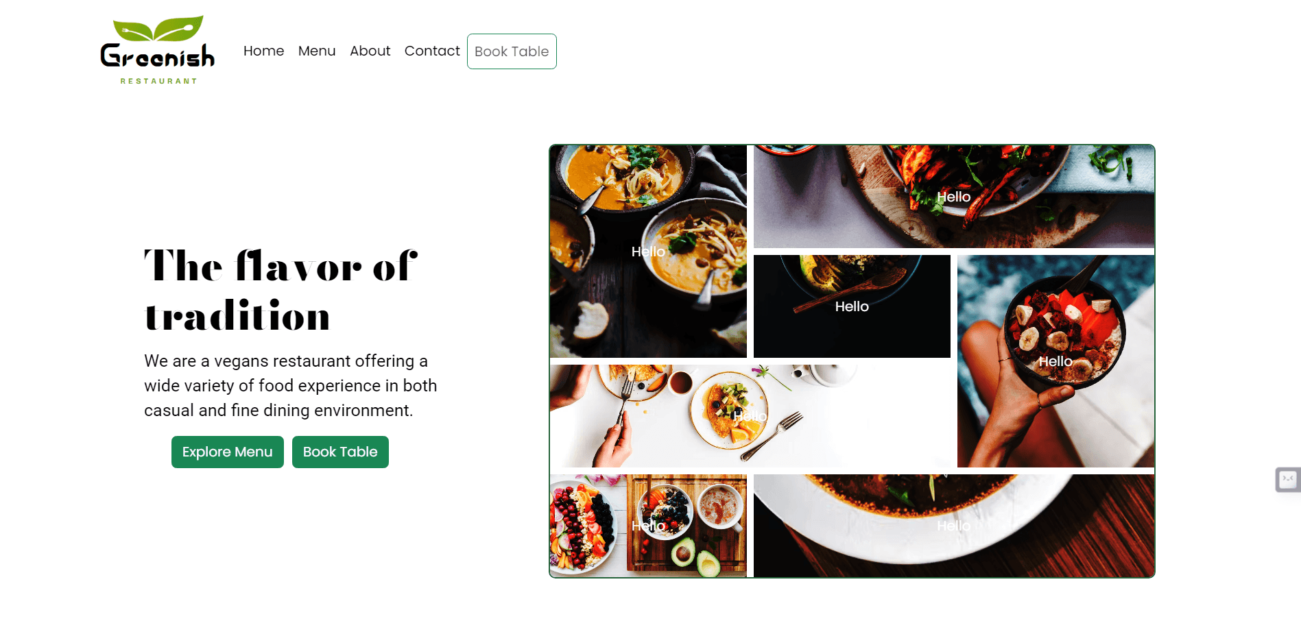 Restraunt Web Site